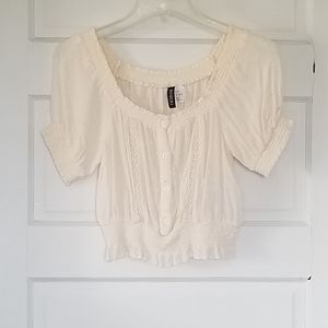 Cropped lace top